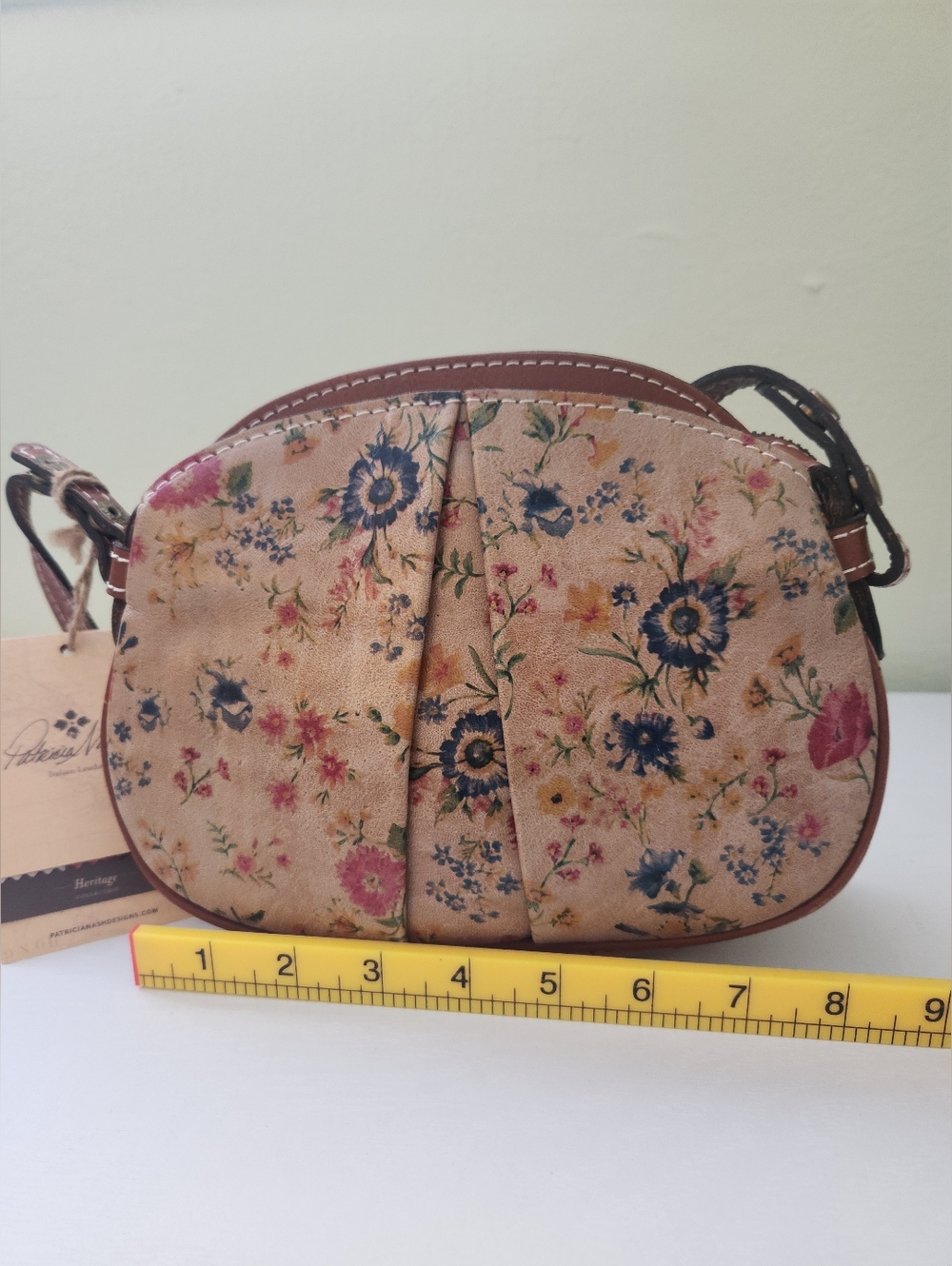 NWT Patricia Nash Leather Crossbody Purse - Prairie Rose - New In Bag + Wallet - Picture 7 of 14